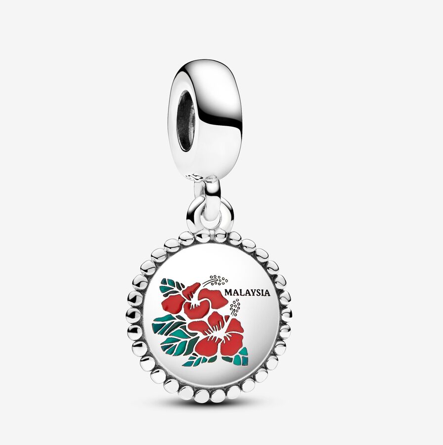 Malaysian Hibiscus Flower Charm image number 0