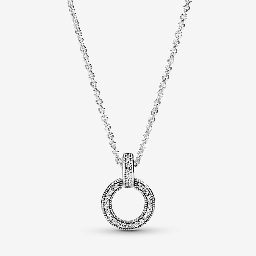 Double Circle Pendant & Necklace image number 0